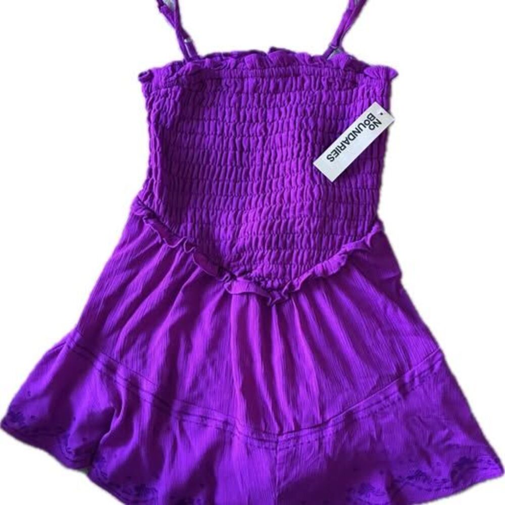No Boundaries Smocked Romper - a pink - Size XS - NWT